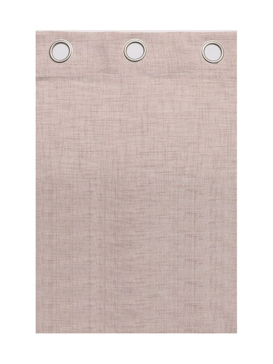 Viokarpet Vorhang mit Grommets Flavia Grau 140x285cm