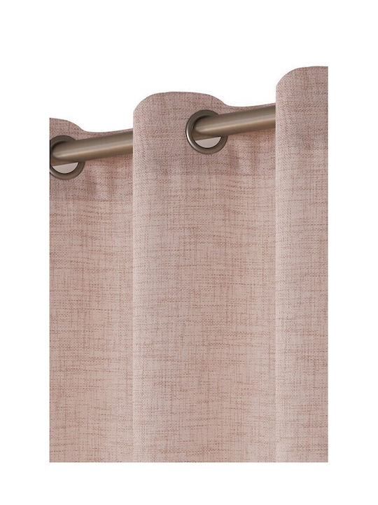 Viokarpet Vorhang mit Grommets Flavia Grau 140x285cm