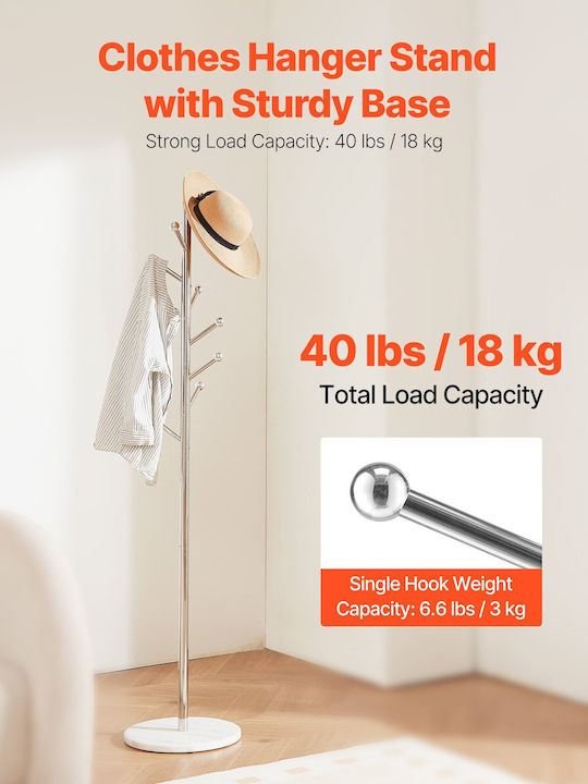 Vevor Wooden Coat Rack White