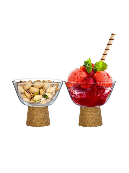 Vialli Design Μπωλ Σερβιρίσματος Στρογγυλό Γυάλινο Μπεζ 2τμχ Vialli Design Μπωλ Σερβιρίσματος Στρογγυλό Γυάλινο Μπεζ 2τμχ