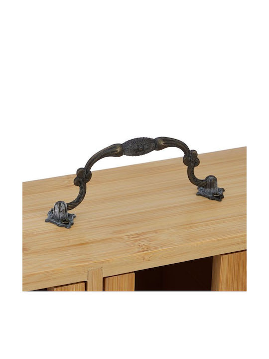 Relaxdays Caseta Pentru Ceai / Cafea Cu Capac Din Lemn Maro 29x11.5x30cm