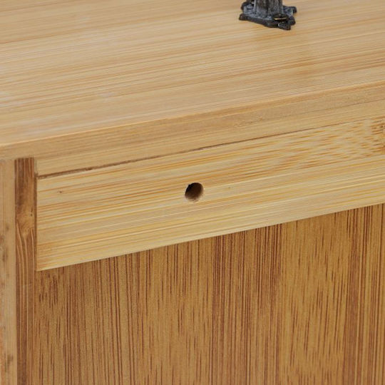 Relaxdays Tea Coffee Box with Lid Wooden Brown 29x11.5x30cm