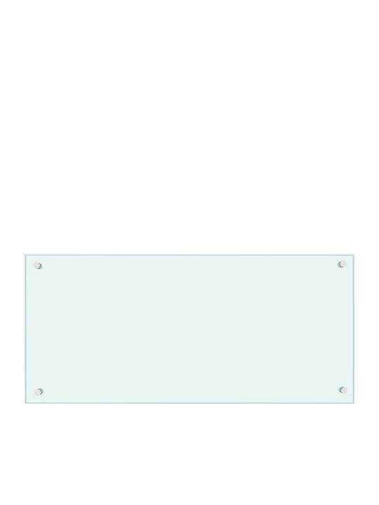 Kitchen Back Panel 2 Pieces White 90 x 40 cm Tempered Glass 3415419 White
