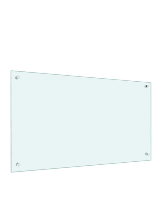 Kitchen Back Panel 2 Pcs White 90 x 50 cm Tempered Glass 3415420 White