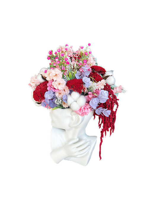 Velve Vază Decorativă Ceramică Roșu 9.5x20.5cm 1buc