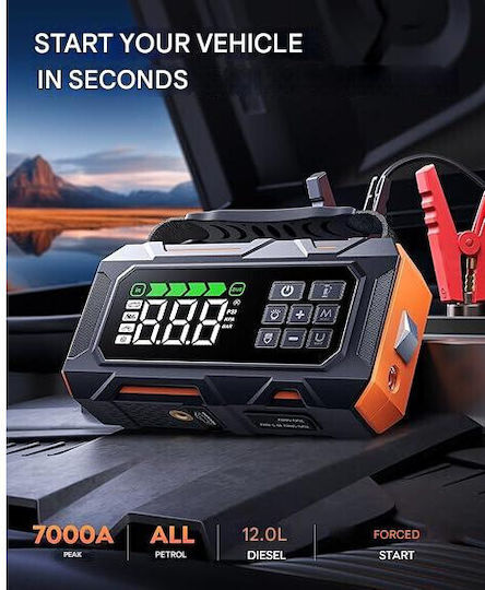 Starter Portabil Pentru Baterii Auto Și Motocicletă 26800mAh Cu Banca De Alimentare USB Pompă Și Obiectiv 12V