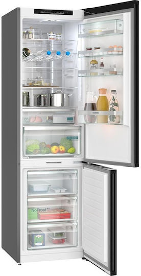 Siemens Kühl-Gefrierkombination 363Es NoFrost H203xB60xT66.5cm. Schwarz KG39NSBBF
