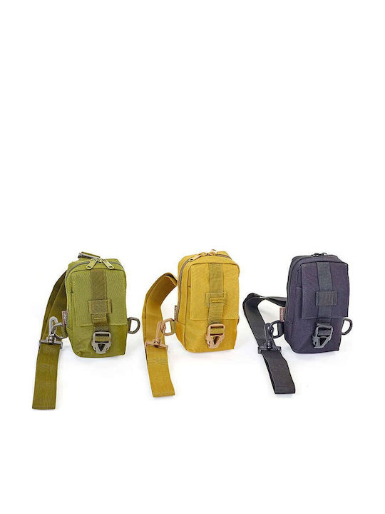 Herren Schulter / Crossbody Tasche Schwarz