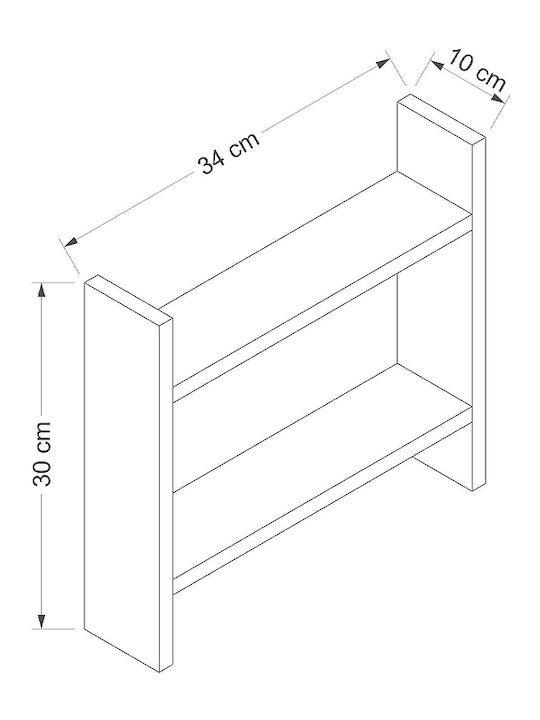 Megapap Ραφιέρα Κουζίνας 30x10x34cm