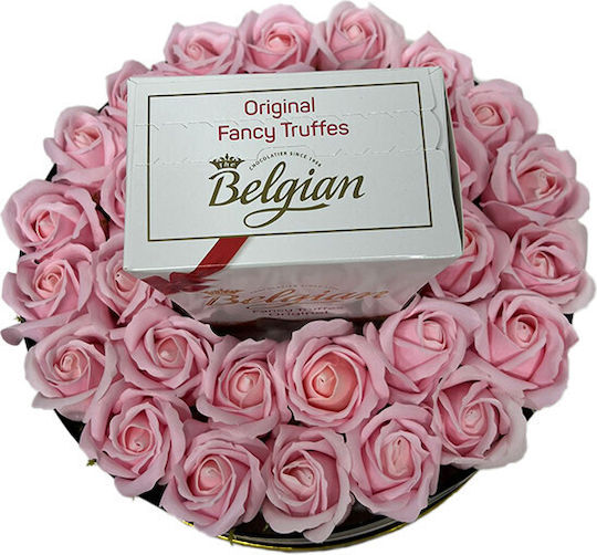 Aranjament Floral În Cutie Rotundă Trandafiri Săpun Trufe Belgiene Flori Uscate Parfumate Roz Aranjament Floral În Cutie Rotundă Trandafiri Săpun Trufe Belgiene Flori Uscate Parfumate Roz