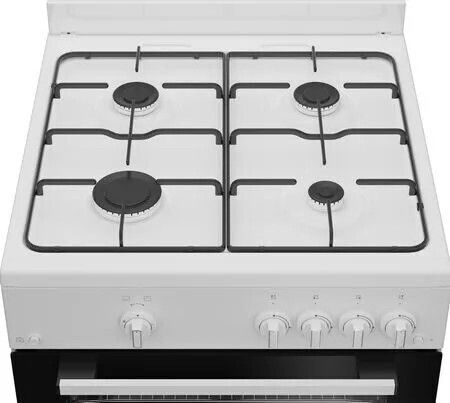 Indesit Aragaz cu Gaz Natural 64lt cu Plite pe Gaz Natural L60cm. Albă