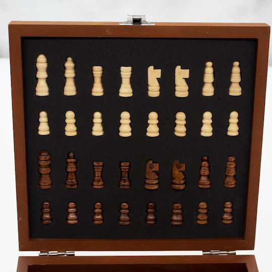 Set Cadou Bărbați Vlv Cutie Piese Șah Tirbușon Sticlă de Băut Pahar Înfășurat în Eco-piele Neagră 20x18x6cm