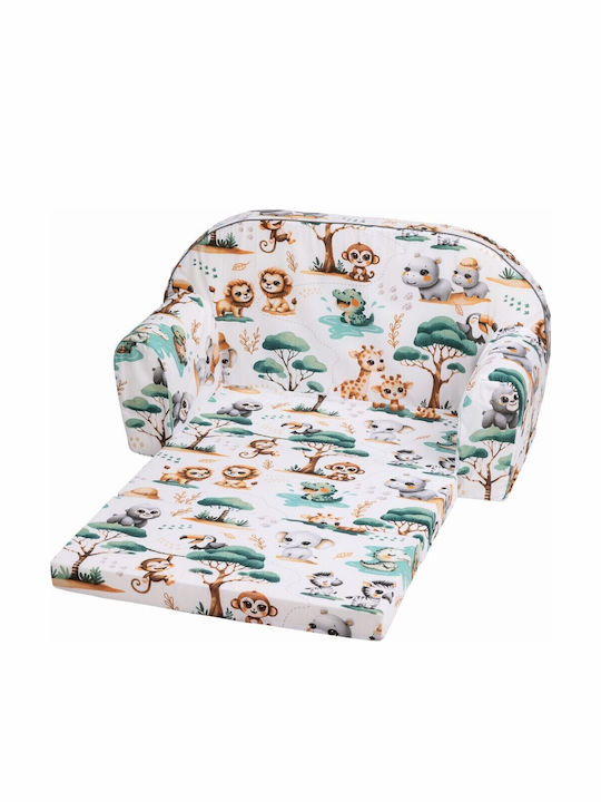 Armchair Safari with Armrests Beige 82x43x36cm