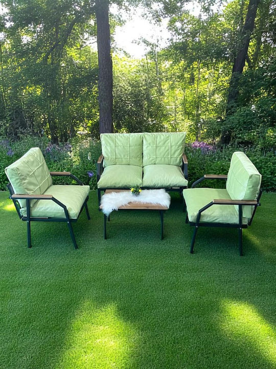 Garden & Outdoor Furniture Set Living Room Green with Pillows