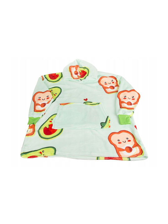 Pătură Polar Fleece Cu Mâneci 80x80cm Avocado And Toast