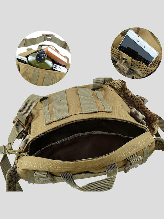 Herren Schulter / Crossbody Tasche Khaki