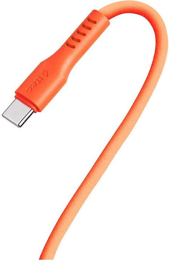 TTEC USB 2.0 Cable USB-C male - USB-C 60W PD Πορτοκαλί 1.2m