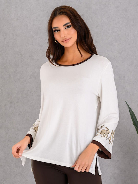 Women's Blouse Long Sleeve Ecru