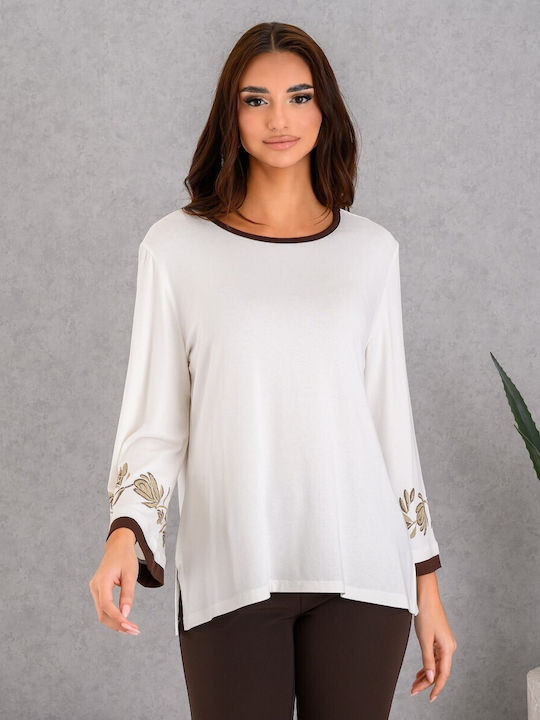 Women's Blouse Long Sleeve Ecru