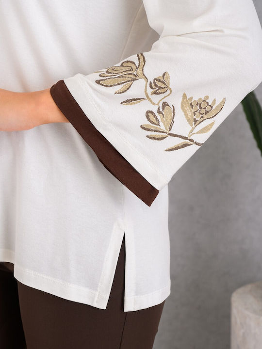 Women's Blouse Long Sleeve Ecru