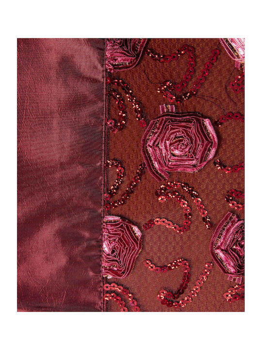 Silk Fashion Καρέ Τραπεζομάντηλο 264-1 Μπορντώ 85x85εκ.