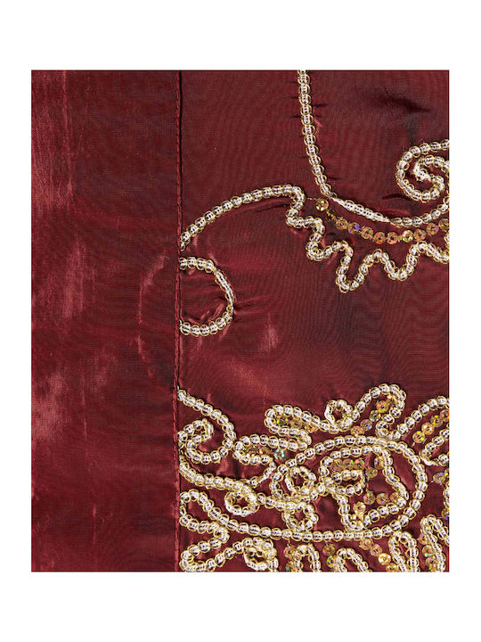 Silk Fashion Καρέ Τραπεζομάντηλο 7710 Μπορντώ 80x80εκ.