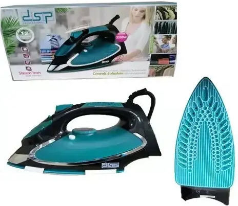 DSP KD-1023 Σίδερο Ατμού 2200W με Κεραμική Πλάκα και Συνεχόμενη Παροχή Ατμού 50gr/min Green