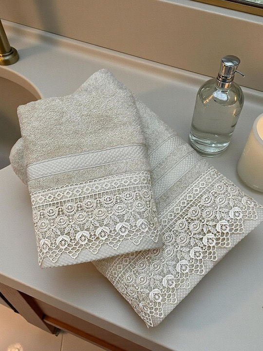 Linea Home Bath Towel Set 2pcs Beige Weight 500gr/m²