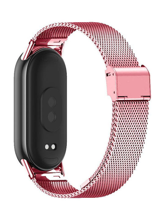 Volte-tel Vt155 Metal Watch Strap Xiaomi Smart Band 8/Smart Band 9/Smart Band 10 Milan Pink