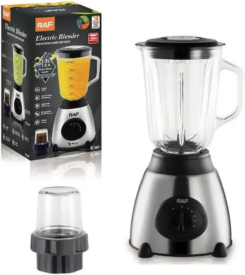 Raf R.367 Mixer mit Kunststoffkanäta 1,5 l 1000W Silber