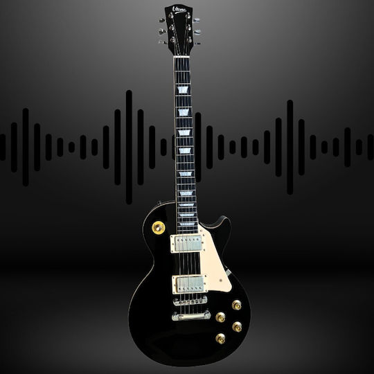 V-tone Electric Guitar Single cut with HH Pickup Configuration Black