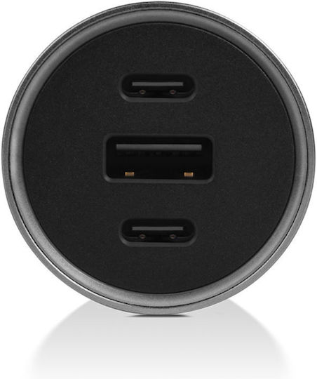 TTEC Încărcător Auto 130W Cu Încărcare Rapidă Cu Porturi 1xUSB 2xType-C Culoare Neagră