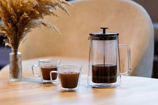 French Press Tea Coffee Vialli Design Diva Graphite Matte 1 L