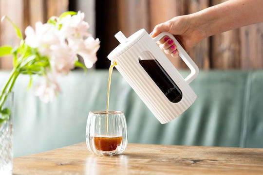 Vialli Design Livio White 1l French Press Tea Coffee