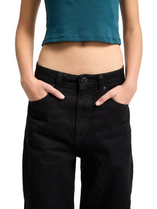 Χαμηλόμεσο Γυναικείο Jean Παντελόνι σε Baggy Γραμμή Black Combo