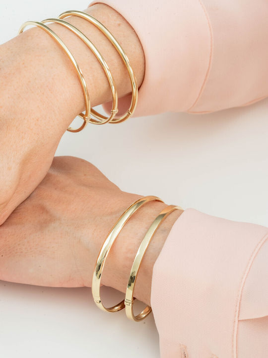 Lunaorocreations Women's Yellow Gold 14K Handcuff Bracelet Small