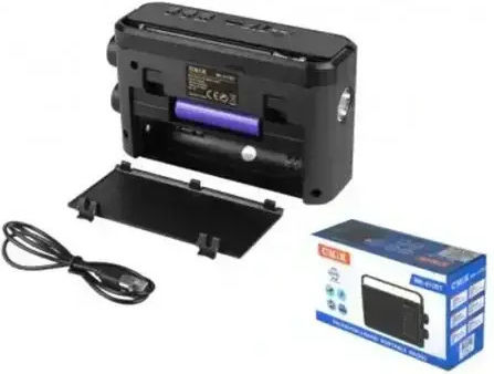 CmiK MK-011 Ραδιοφωνάκι Μπαταρίας με Bluetooth Ασημί