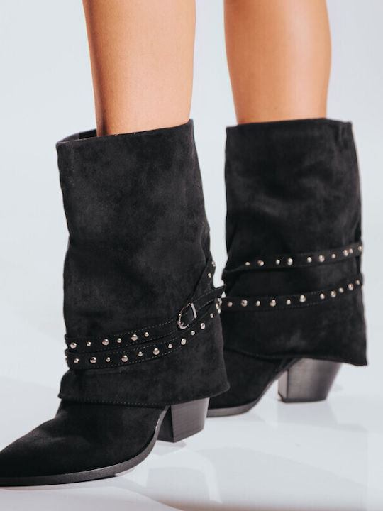 Suede Γυναικείες Μπότες Μαύρες