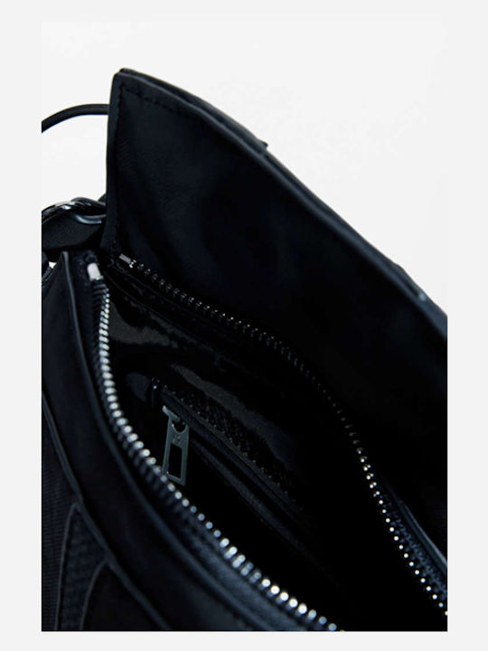 Leder Damen Handtasche Rucksack Schulter Wildleder Schwarz