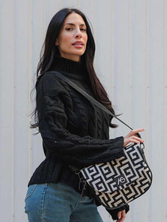 Damentasche Schulter Schwarz Bag-arg1113-(blkbg)