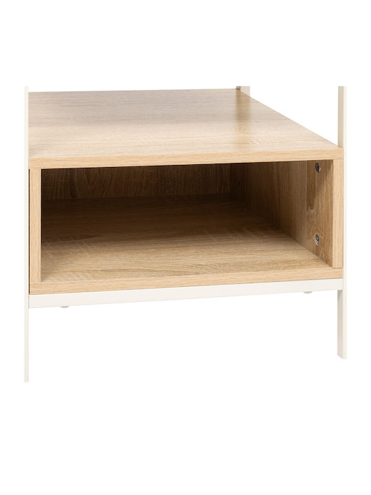 Metal Bedside Table Beige 40x30x50cm