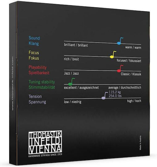Thomastik Satz Chrom Saiten für Kontrabass 3/4 Belcanto