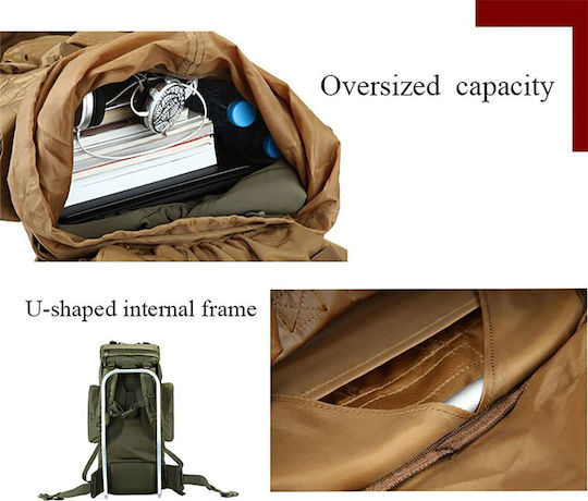 Military Backpack Backpack Black 80lt