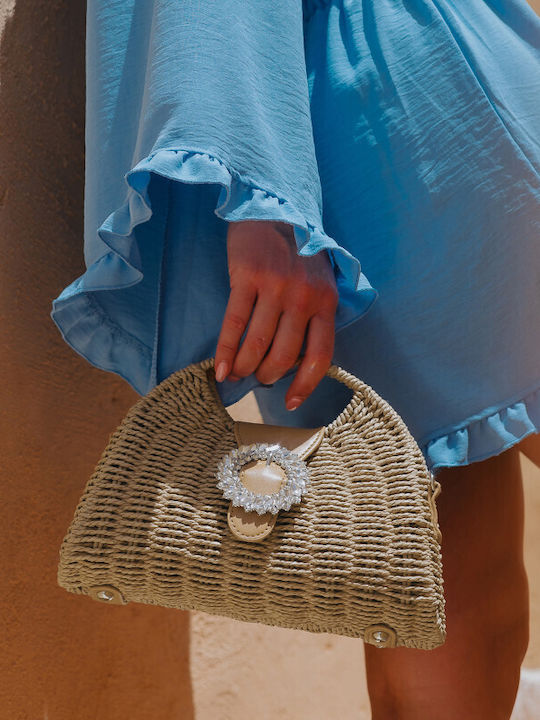 Straw Women's Bag Handbag Beige