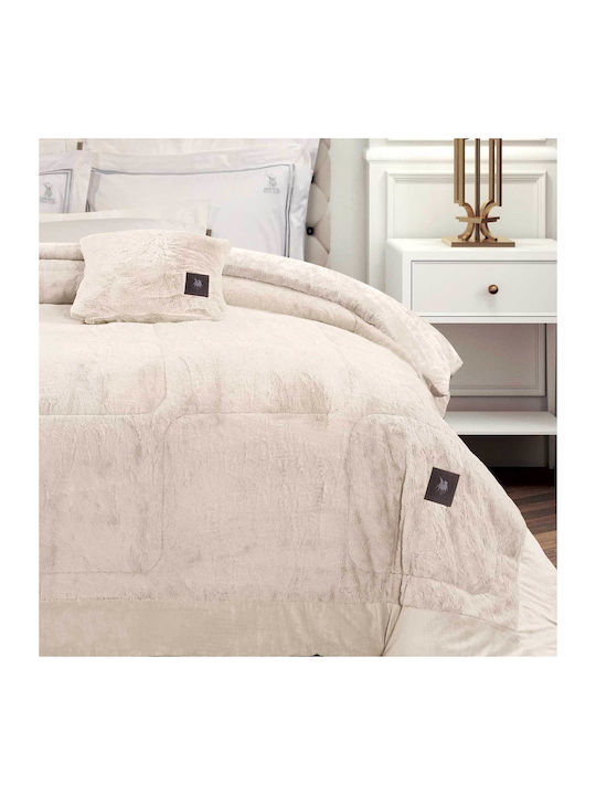 Greenwich Polo Club Bettbezug mit Hollowfiber-Füllung Großes Doppelbett 240x250cm 3962 Ivory 850 GSMGsm 12 togs Togs