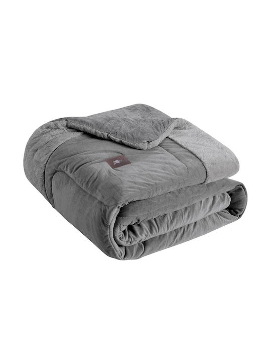Greenwich Polo Club Duvet Cover with Hollowfiber Filling Queen 240x250cm 3967 Grey 700 GSMGsm 10.5 togs Togs