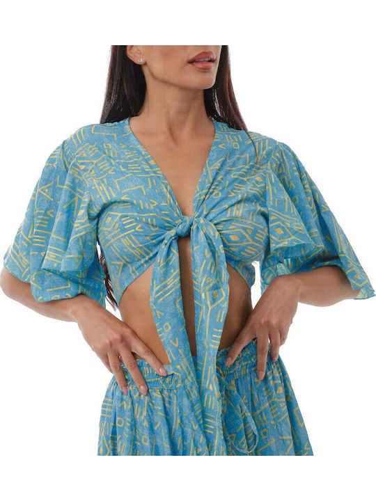 Set mit Maxi Rock Turquoise
