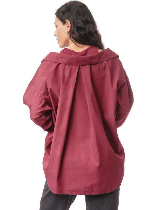 Women's Long Sleeve Shirt Bordeaux