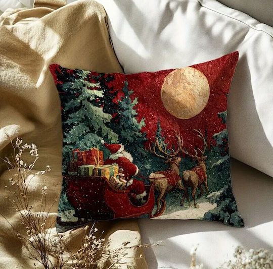 By Queen Limited Festive Edition Santa Claus & Sleigh Pillow Case