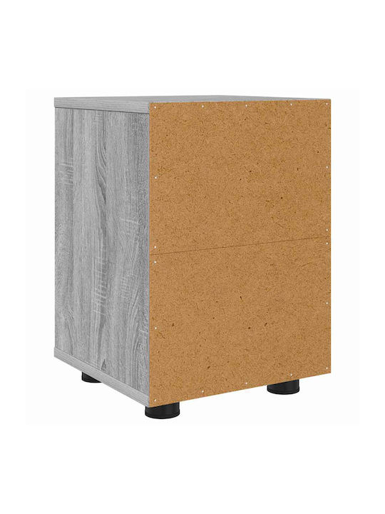 Комоди Дървени Сив 2бр 30.5x30x43см
